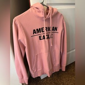 American eagle pink and black hoodie